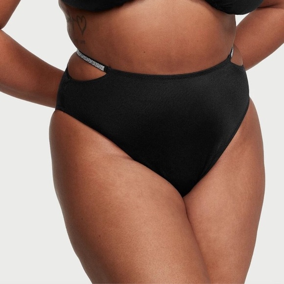 New! Victoria's Secret Swim Shine Strap High-Waist Cheeky Bikini Bottom 4467 - Picture 7 of 8